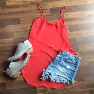 Coral/red Hi/Low Tank, Small
